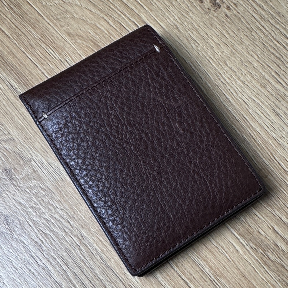 Massimo Dutti Dark Brown Leather Card Holder
